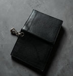 Leonard Kamhout Leather Wallet with Silver Bell Charm