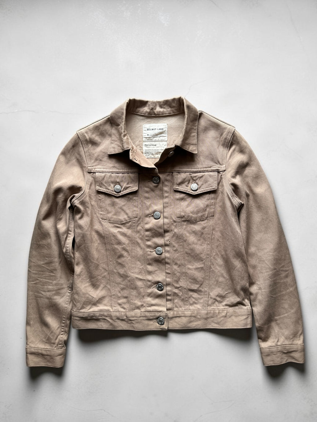 00s Helmut Lang Raw Silk Denim Jacket