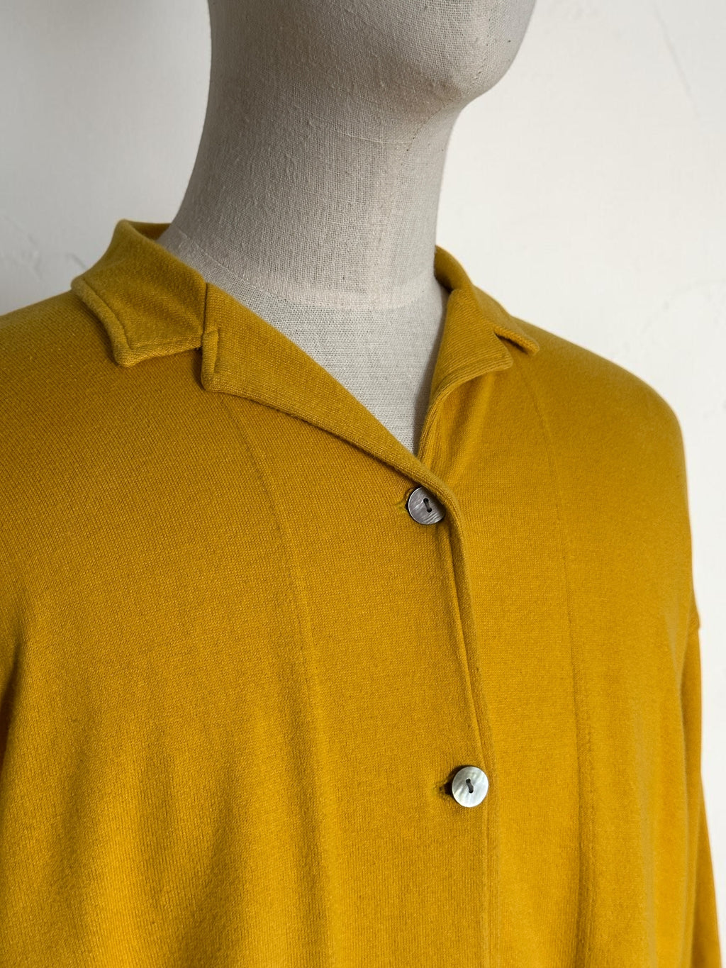 90s Dries Van Noten Mustard Yellow Oversized Fluid Shirt