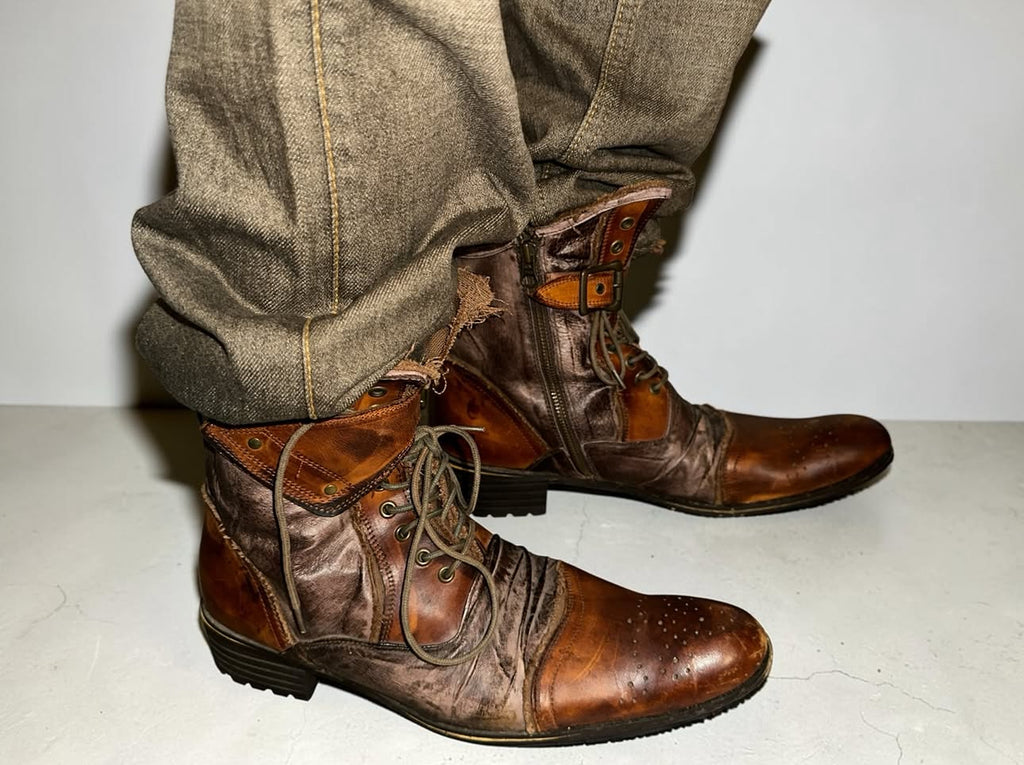 LAPHROAIG Distressed Leather Boots