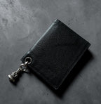 Leonard Kamhout Leather Wallet with Silver Bell Charm