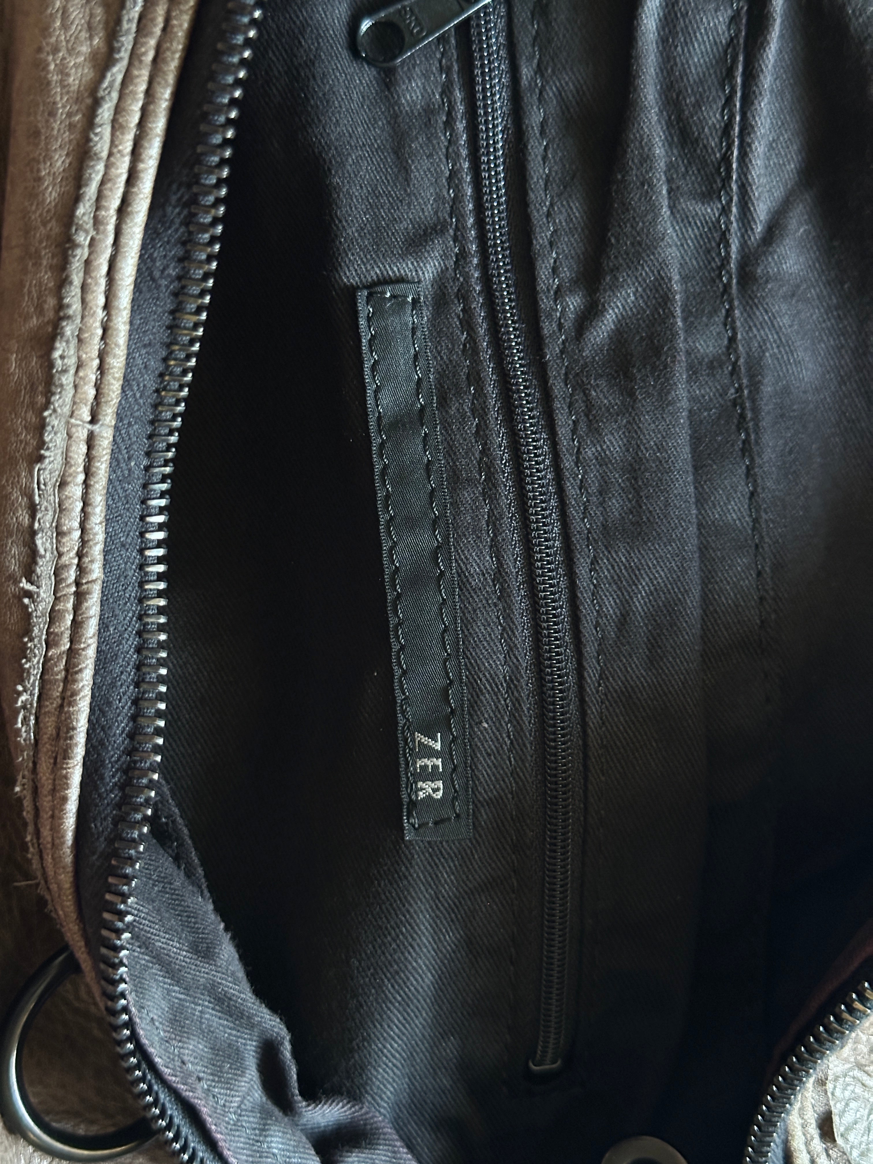 ZER Distressed Leather Utility Bag