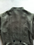 90s HANAE MORI NEW YORK Olive Ribbed Peplum Jacket