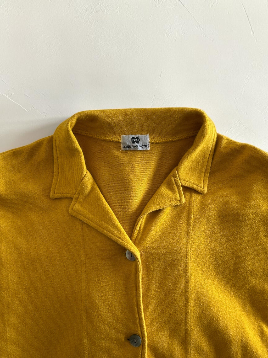 90s Dries Van Noten Mustard Yellow Oversized Fluid Shirt