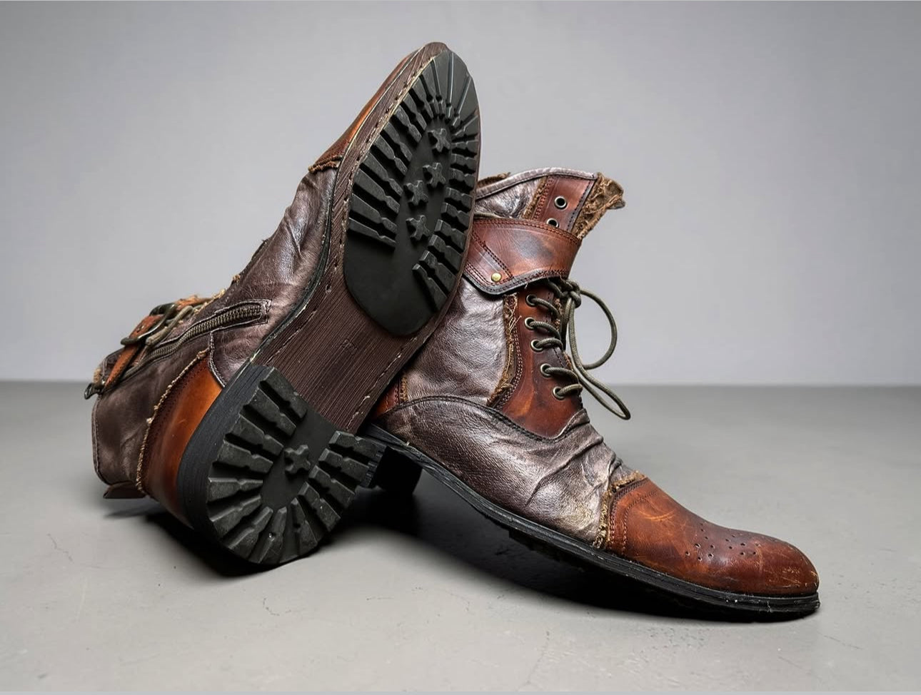 LAPHROAIG Distressed Leather Boots