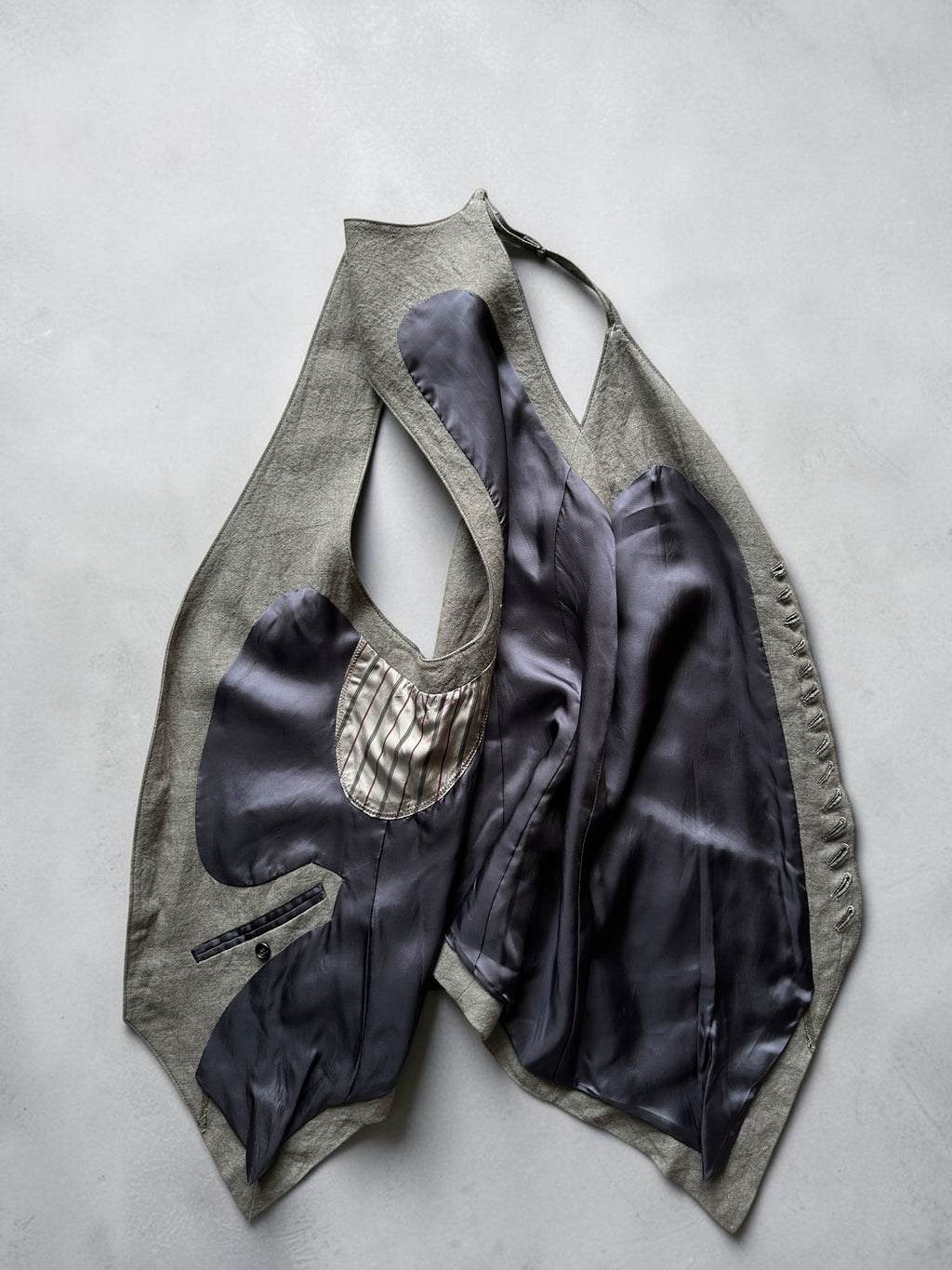 If Six Was NineEscargot Slip Vest Green sage Asymmetric Gilet