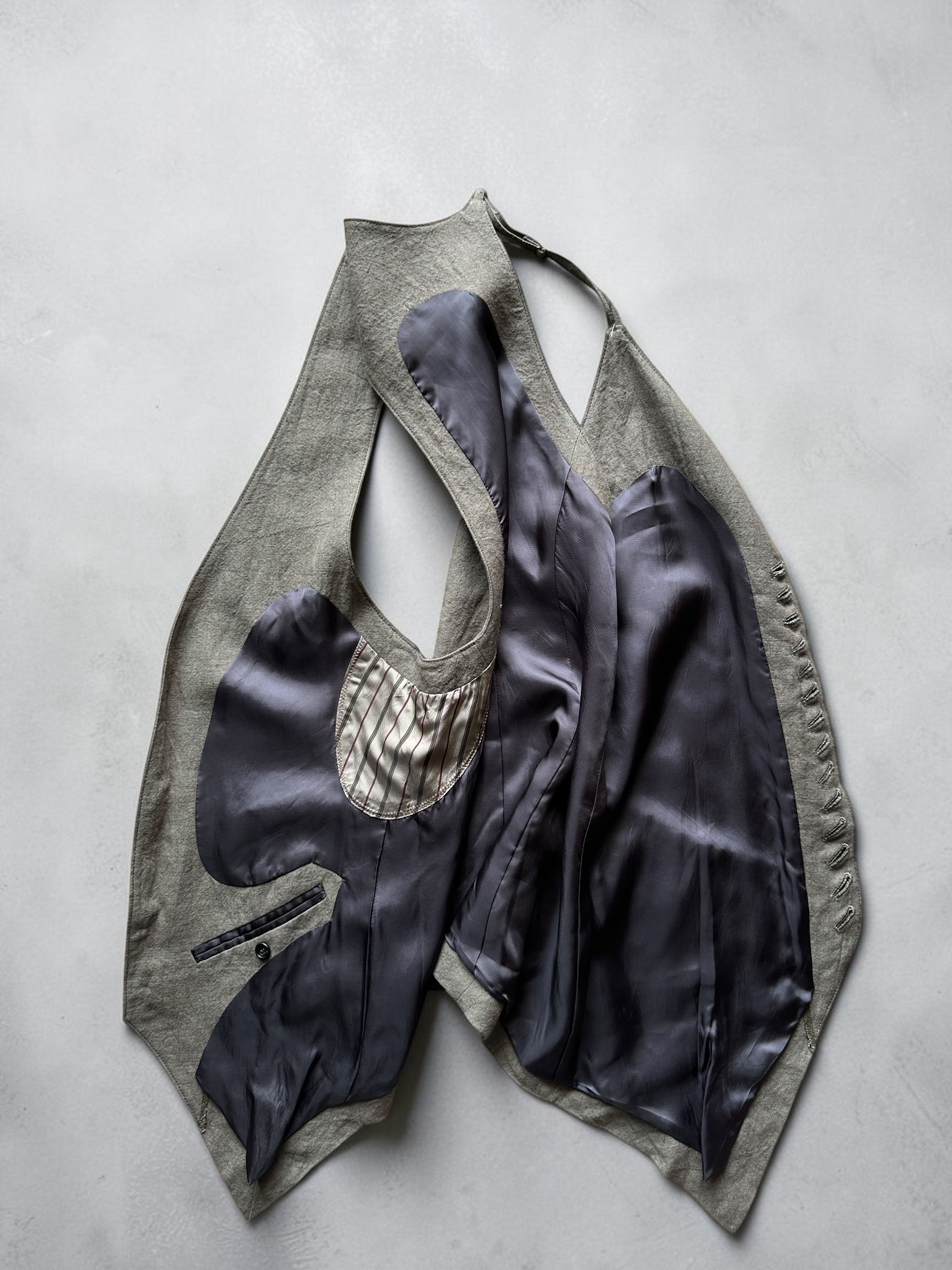 If Six Was NineEscargot Slip Vest Green sage Asymmetric Gilet