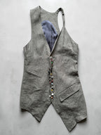 If Six Was NineEscargot Slip Vest Green sage Asymmetric Gilet
