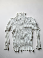 ISSEY MIYAKE Spring 2004 white Wrinkle Pleated Long Sleeve