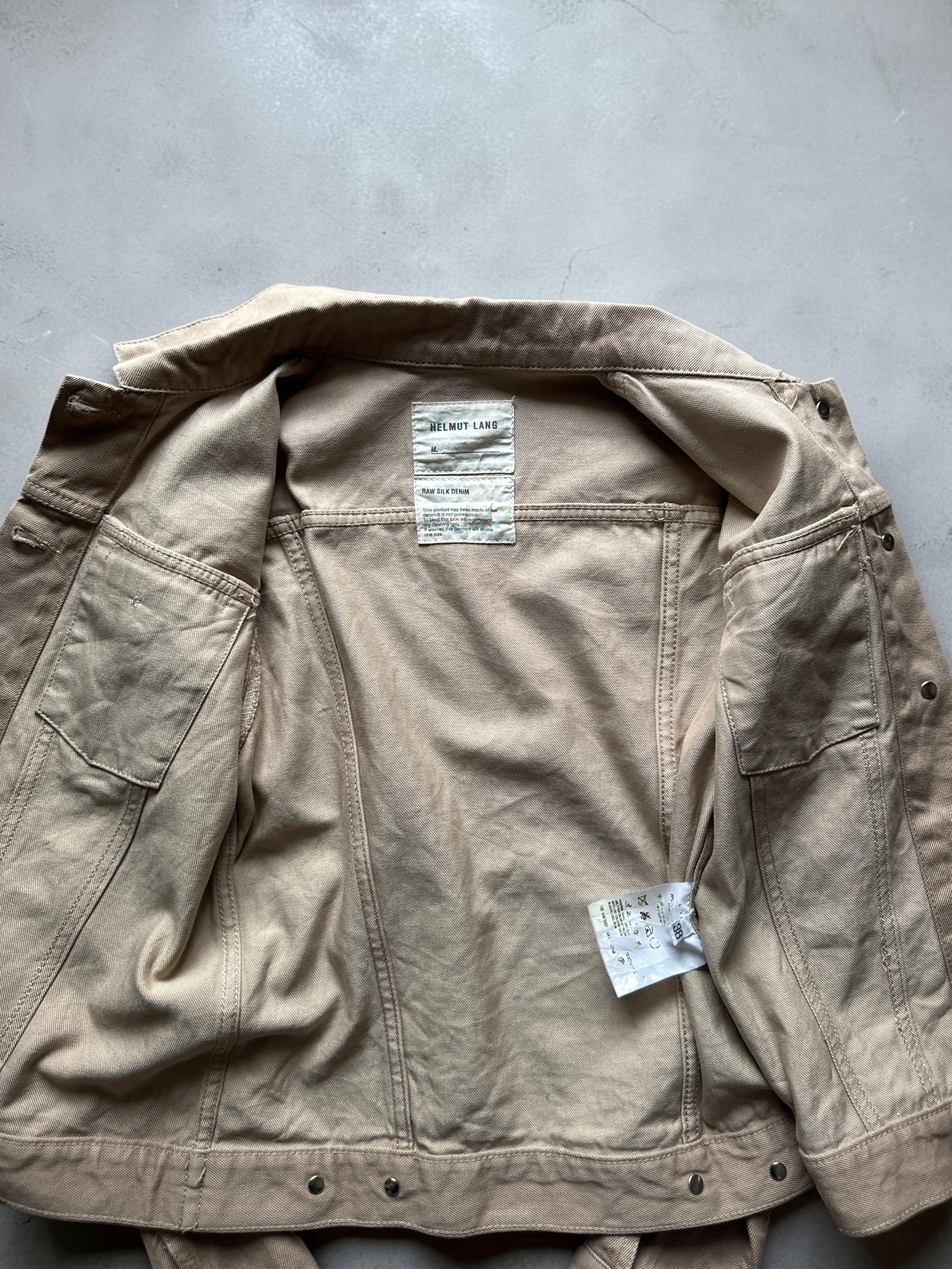 00s Helmut Lang Raw Silk Denim Jacket