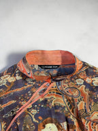 Vivienne Tam "Kesi Tapestry with Embroidery of Dispelling the Winter Cold with Nine Yangs" Mandarin Collar Top