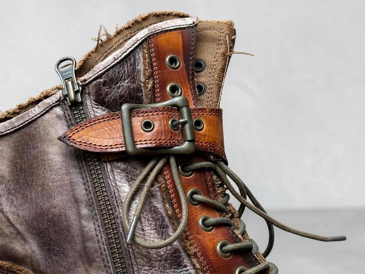 LAPHROAIG Distressed Leather Boots