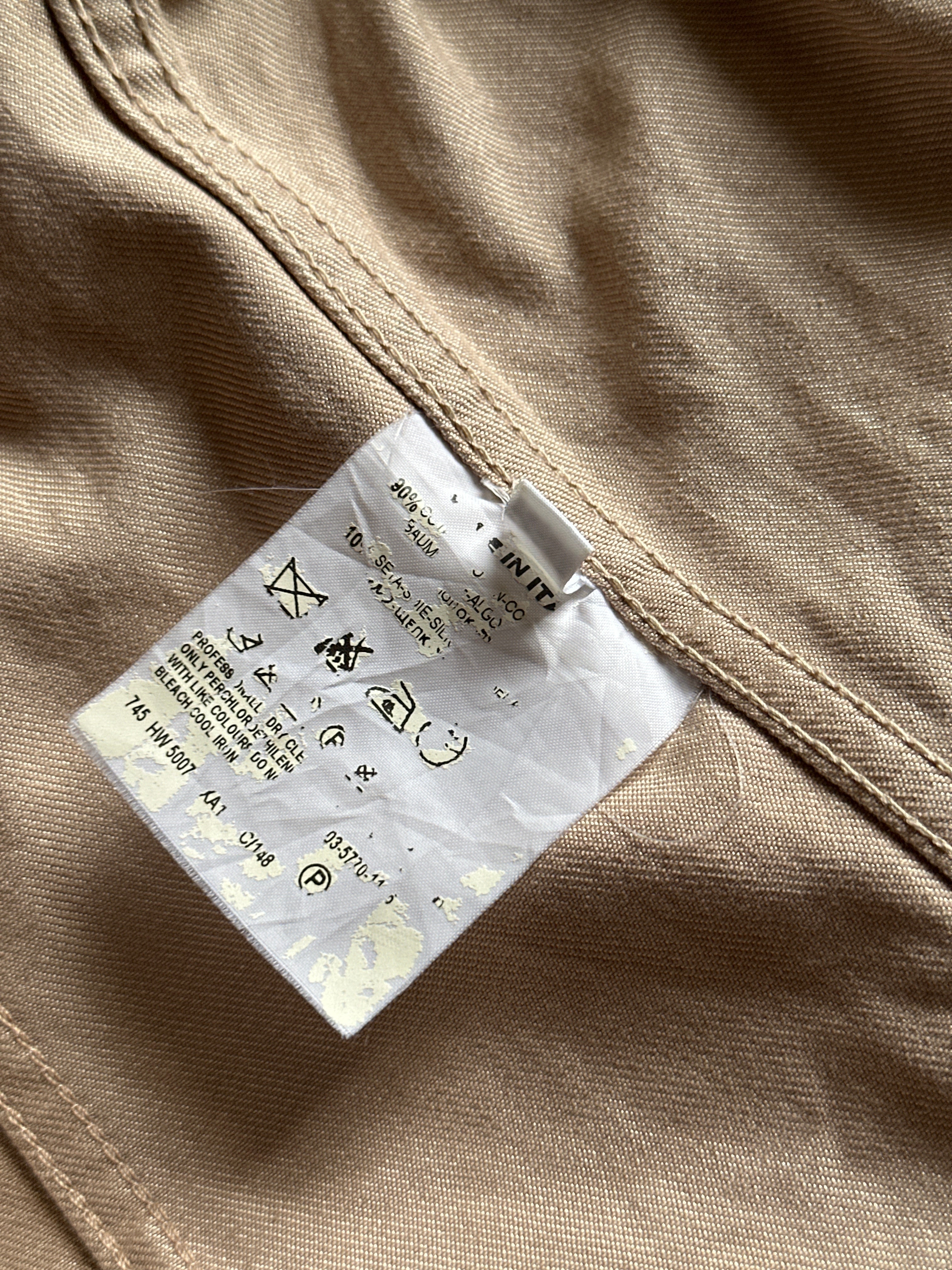 00s Helmut Lang Raw Silk Denim Jacket