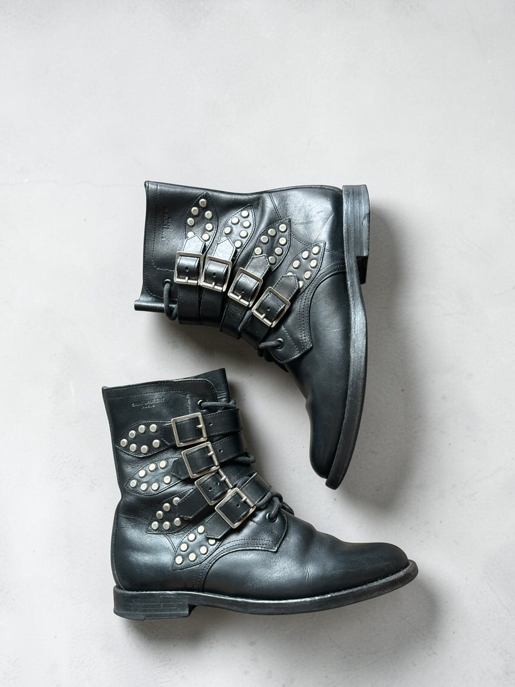 FW14 Saint Laurent Paris Biker Boot By Hedi Slimane