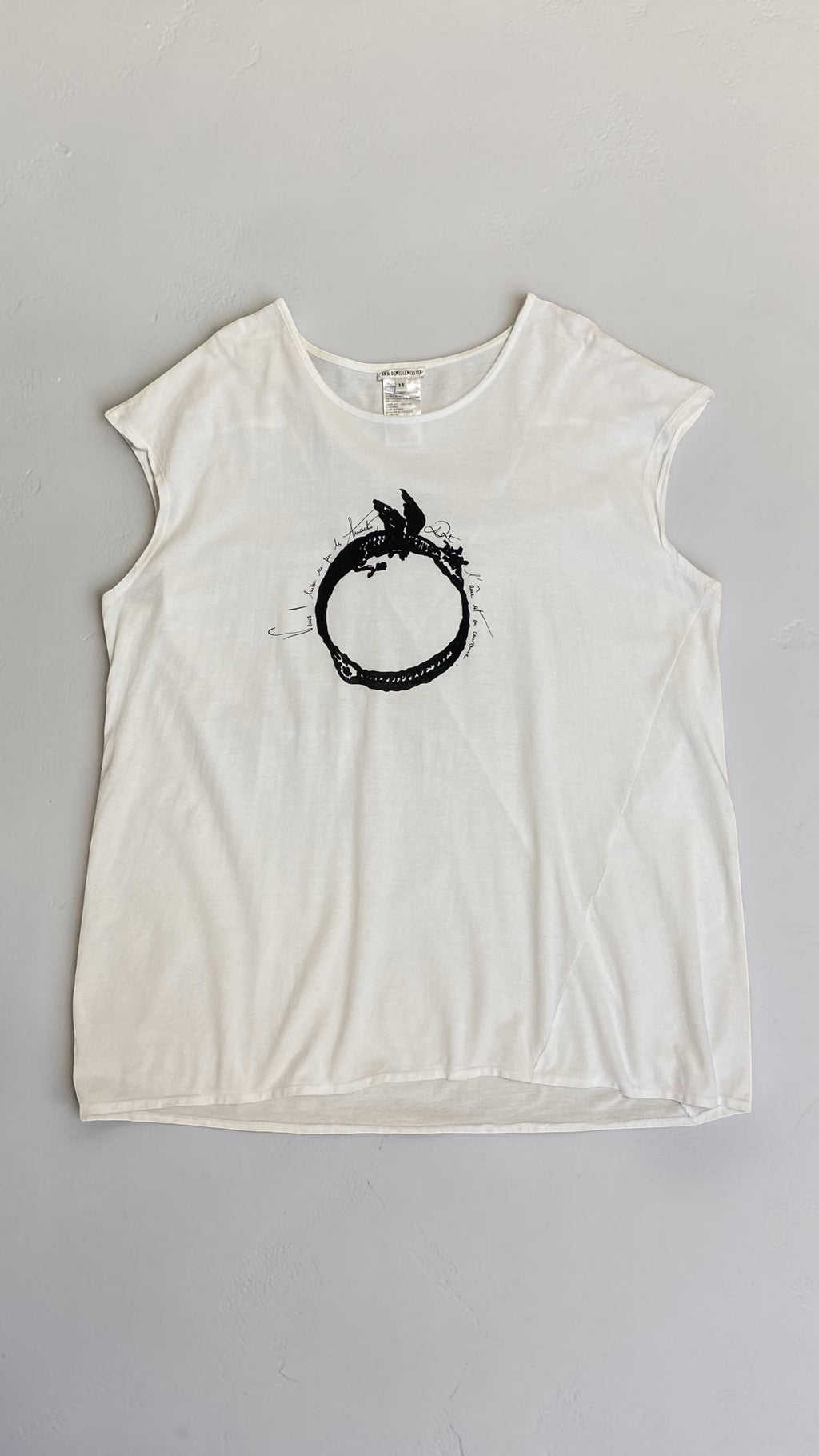 Ann Demeulemeester 2010s Ouroboros Graphic Tee