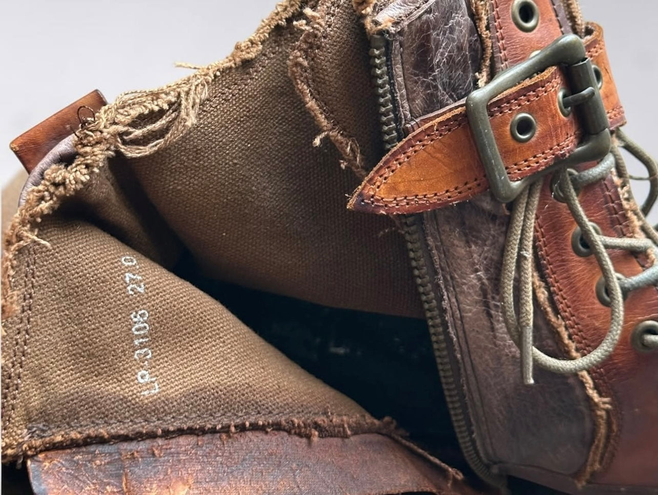 LAPHROAIG Distressed Leather Boots