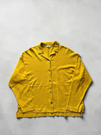 90s Dries Van Noten Mustard Yellow Oversized Fluid Shirt