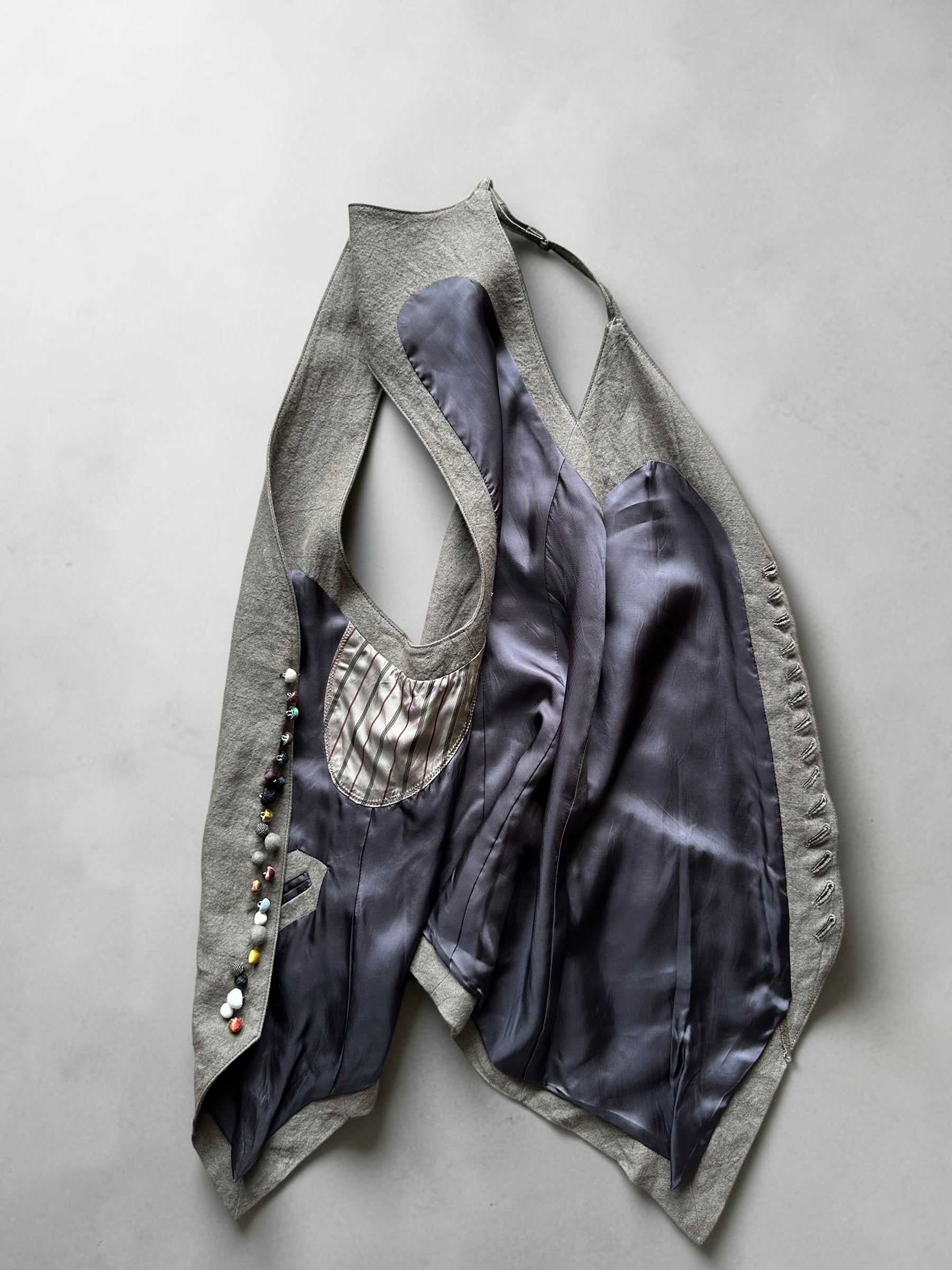 If Six Was NineEscargot Slip Vest Green sage Asymmetric Gilet