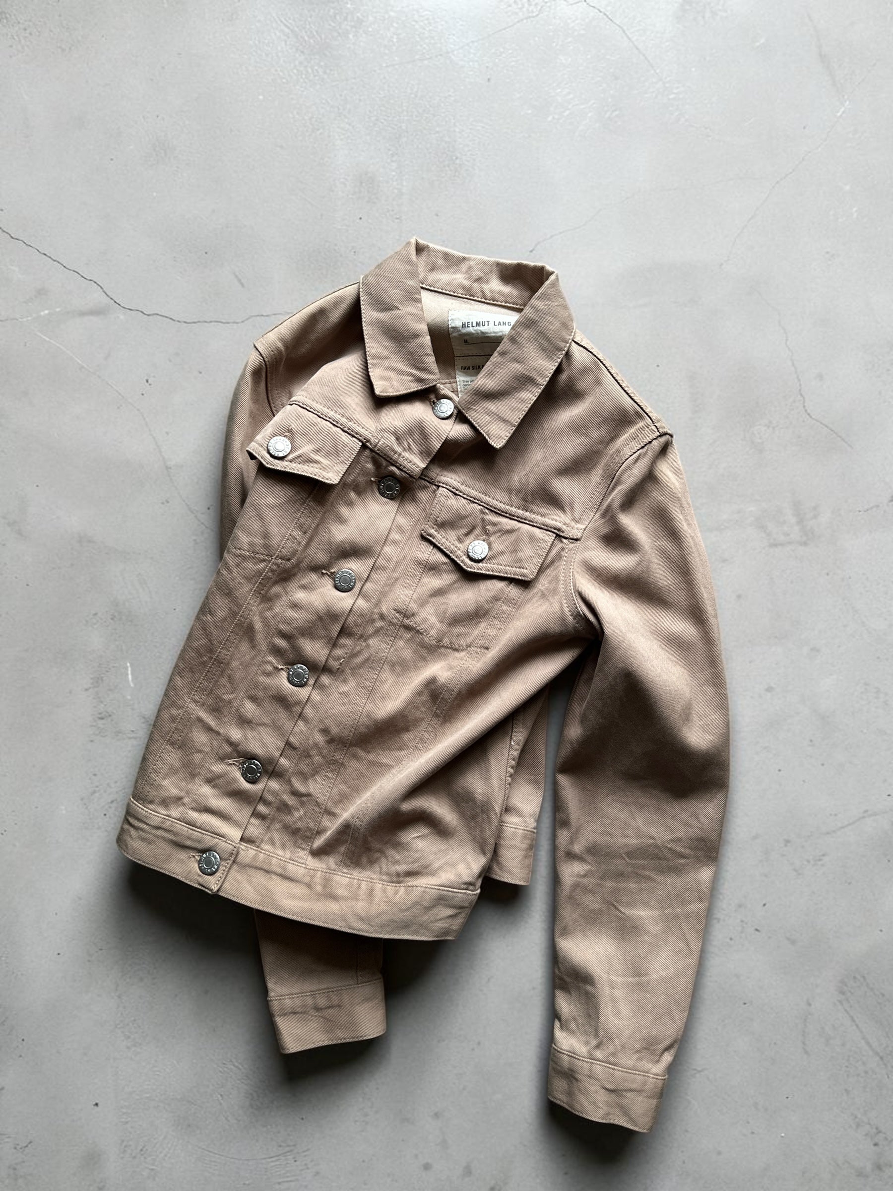 00s Helmut Lang Raw Silk Denim Jacket