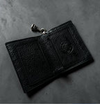 Leonard Kamhout Leather Wallet with Silver Bell Charm