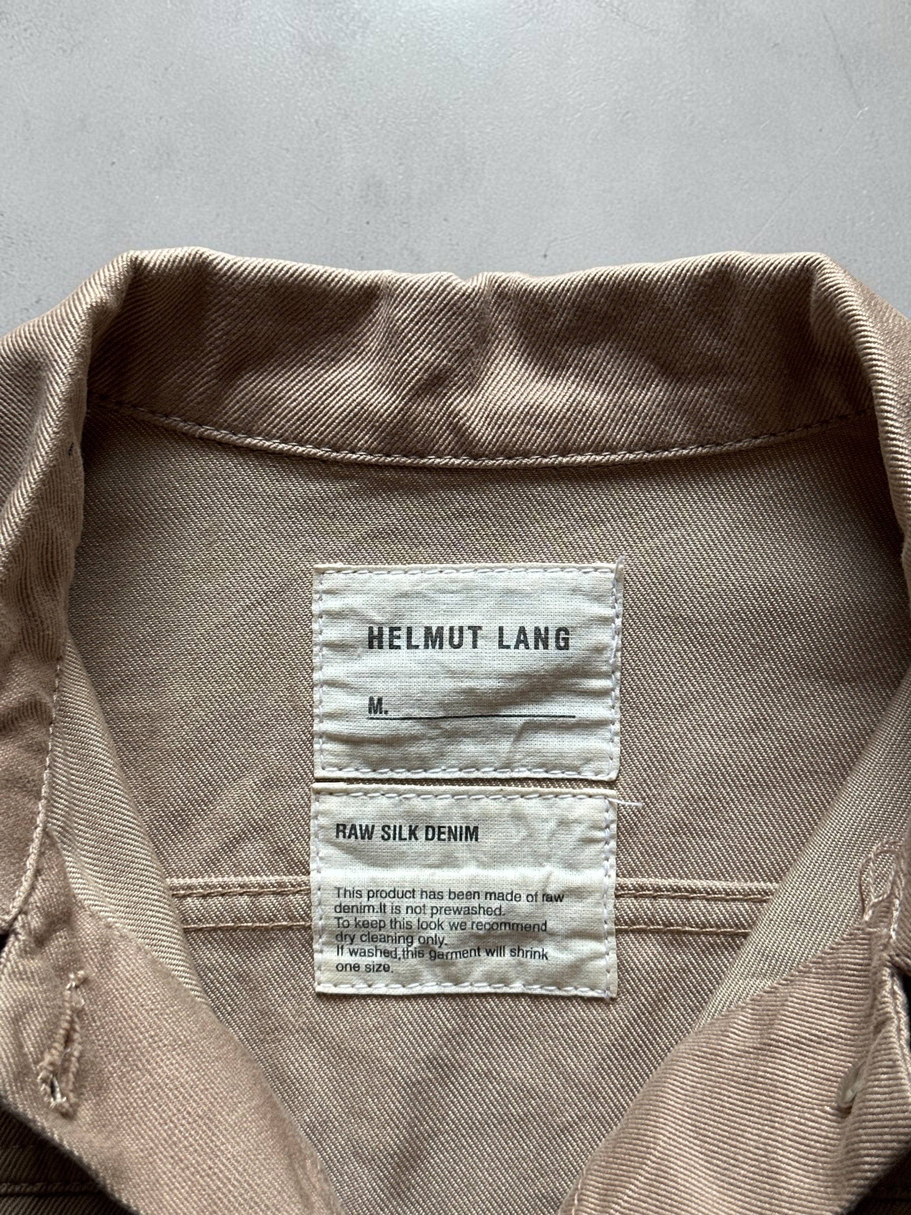 00s Helmut Lang Raw Silk Denim Jacket