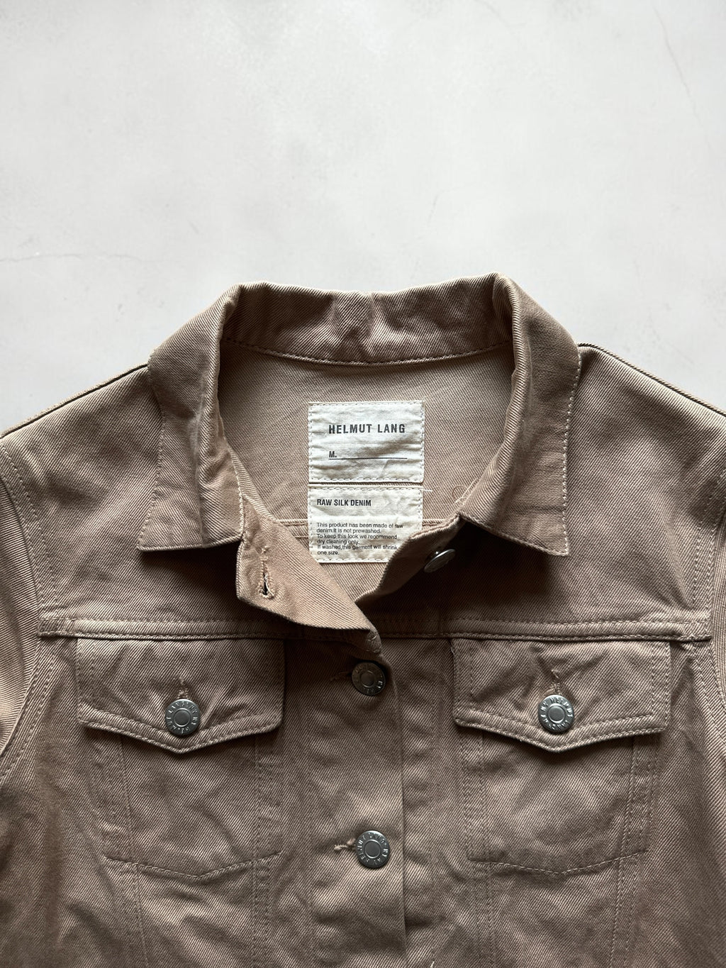00s Helmut Lang Raw Silk Denim Jacket