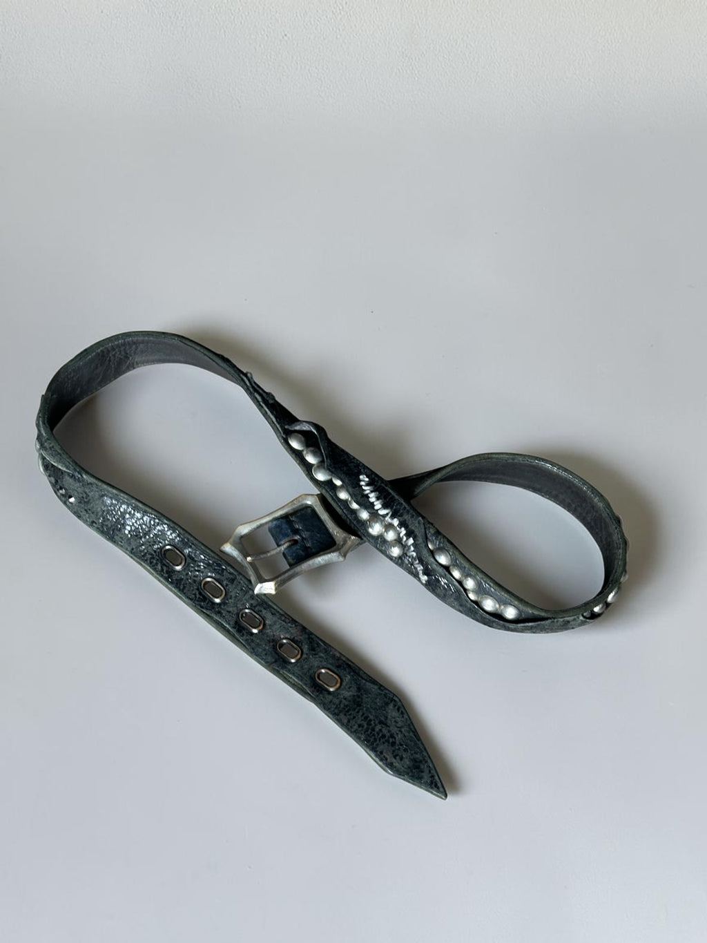 KMRii 'Grand Cross' Studded Leather Belt