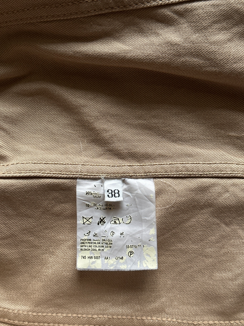 00s Helmut Lang Raw Silk Denim Jacket