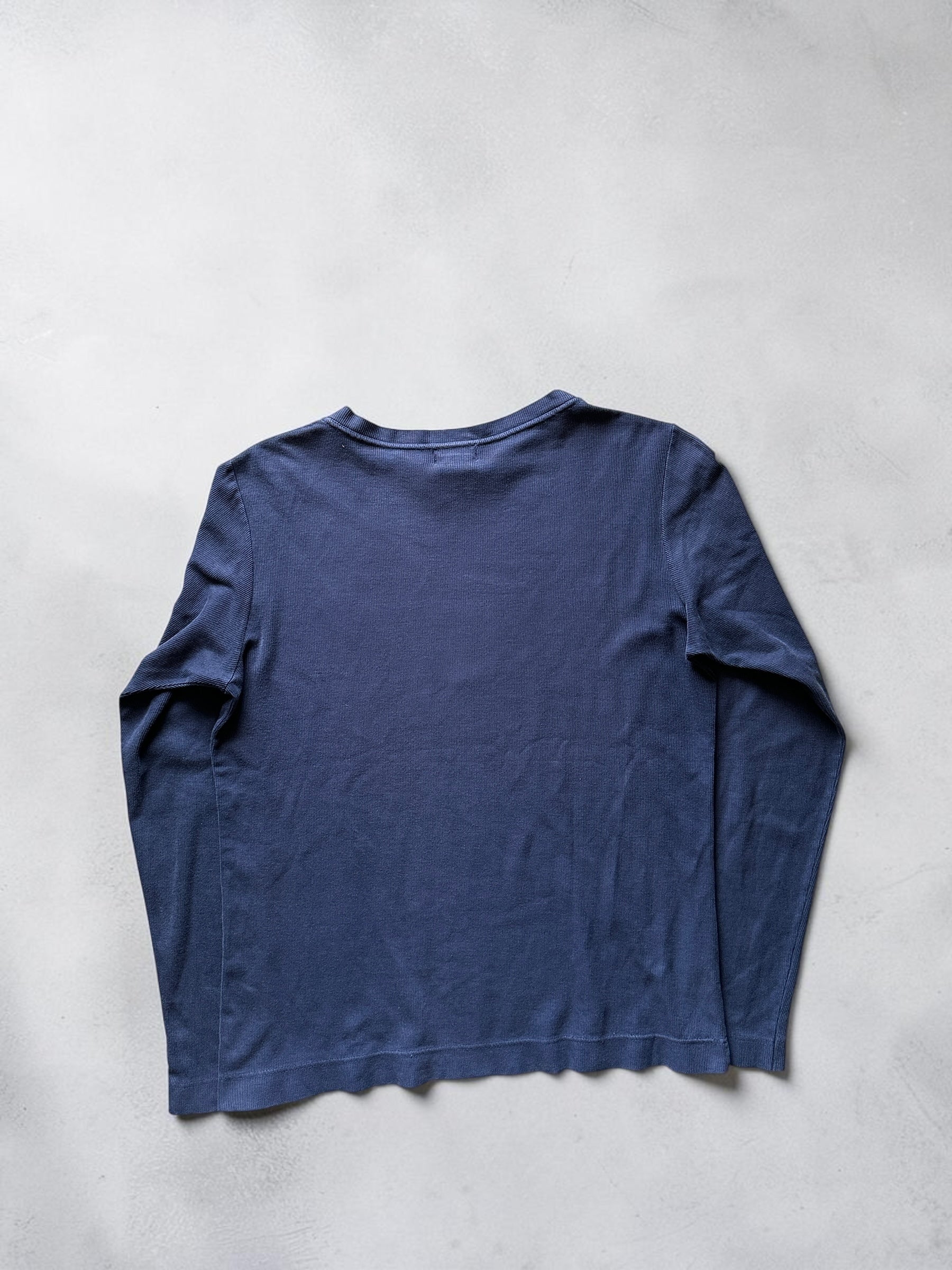Dries Van Noten Anchor Print Long Sleeve Ribbed Top