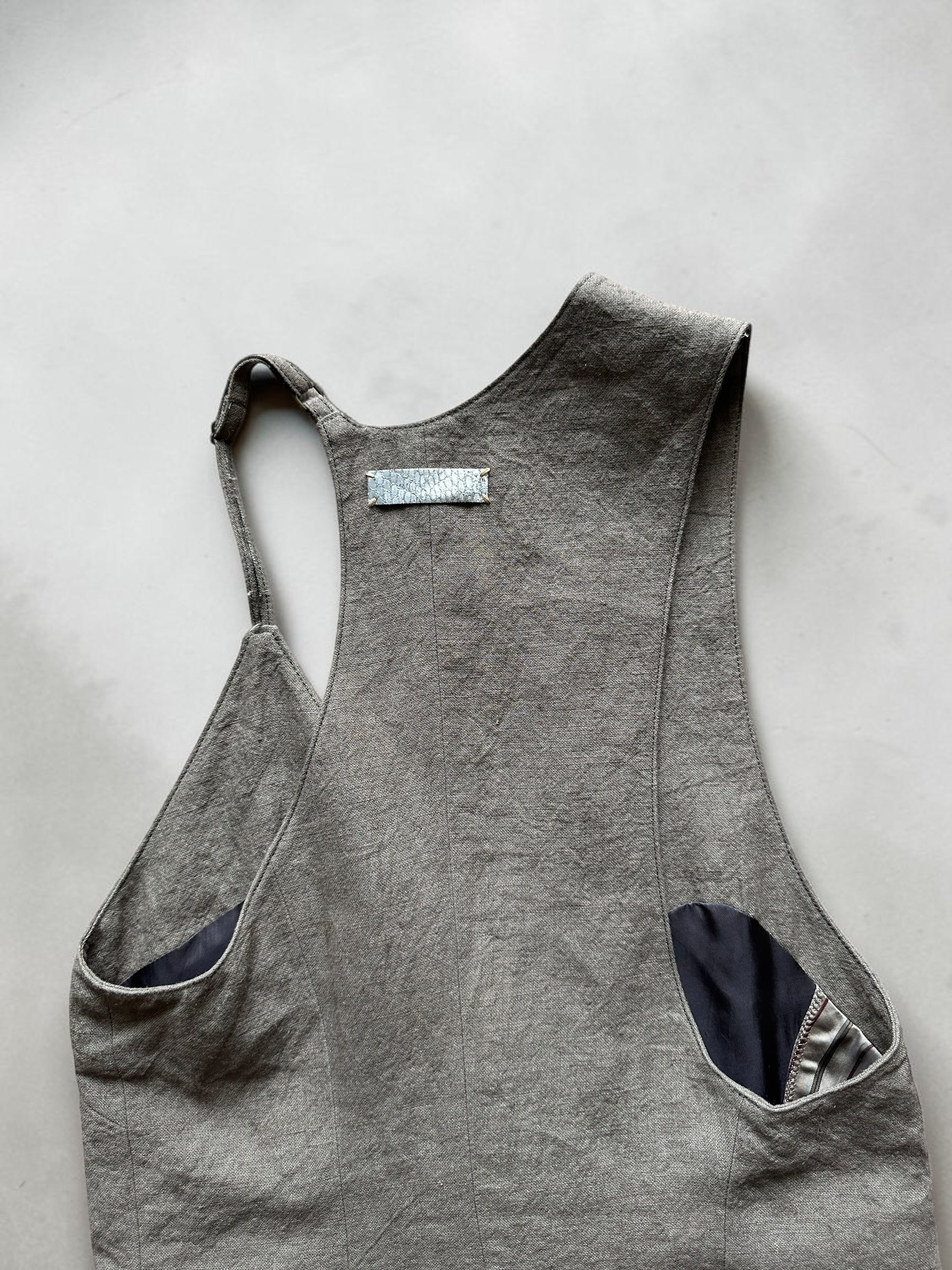 If Six Was NineEscargot Slip Vest Green sage Asymmetric Gilet