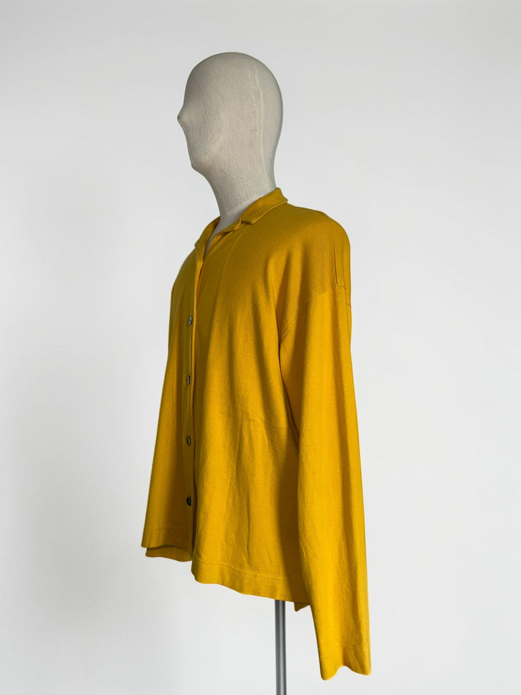 90s Dries Van Noten Mustard Yellow Oversized Fluid Shirt