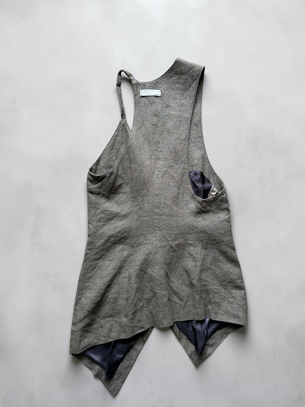If Six Was NineEscargot Slip Vest Green sage Asymmetric Gilet